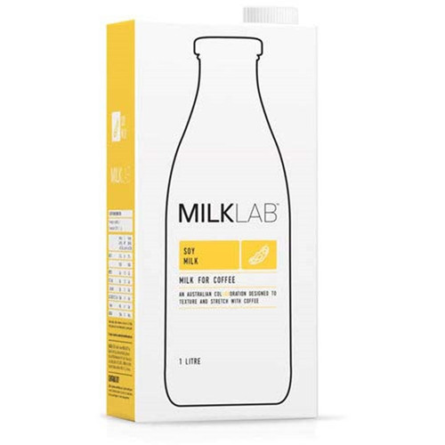 MilkLab Soy Milk 1L, Carton of 8