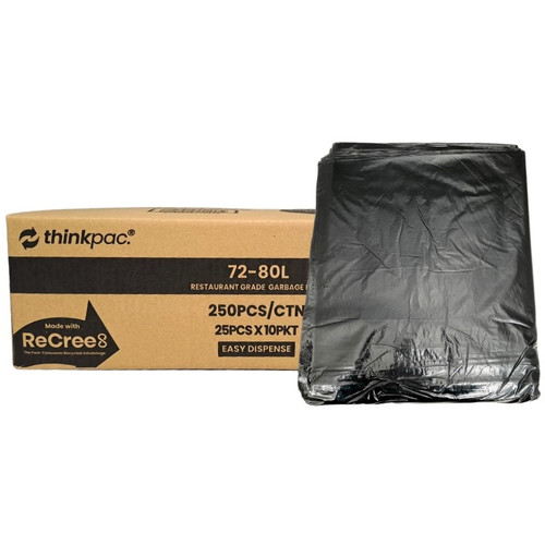 72-80L “Restaurant Grade” Extra Heavy Duty Range Bin Liner Carton of 250 27UM