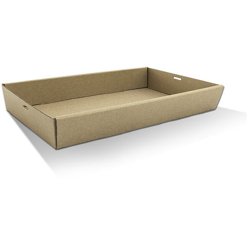 BROWN CATERING TRAY Large 560 x 225 x 50 Carton of 100 (Lids Sold Separately)