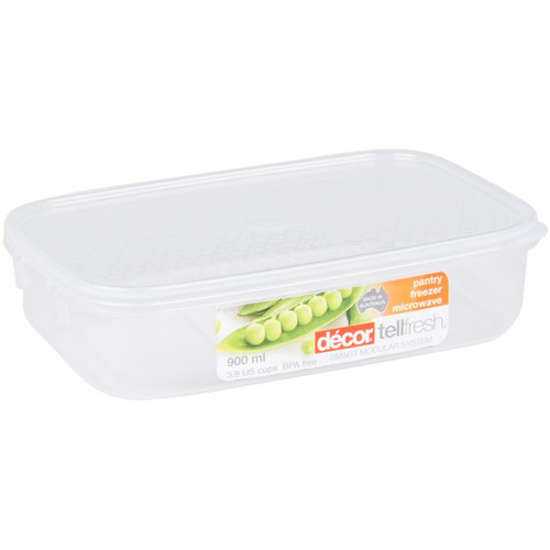 Tellfresh Oblong Container 52X143X203mm Clear 900ml