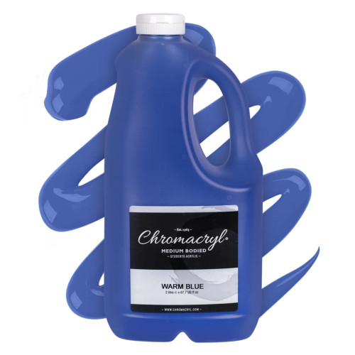 Chromacryl Acrylic Paint 2L Bottles - Warm Blue, Each