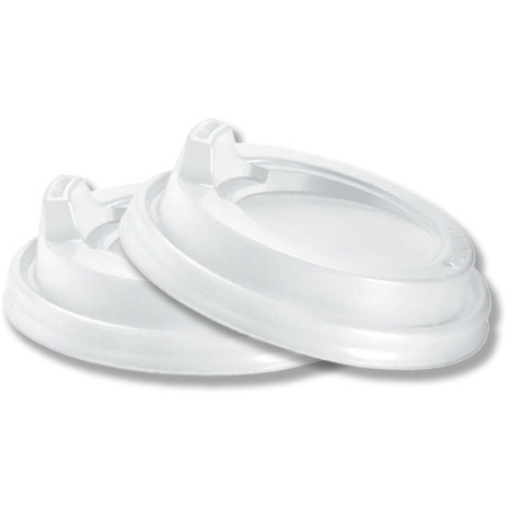 Gusspak Coffee Cup Lids 90mm Diameter (Suit 12oz & 16oz Cups) White Box Of 1000