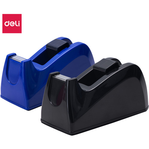 Deli small tape dispenser Black/Blue 120x57x60mm