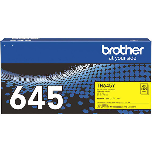 Brother TN645 Original Yellow Toner Cartridge with Yield 1.8K Suits HL-L8430CDW/ MFC-L8730CDW/ L8930CDW/ L8970CDW