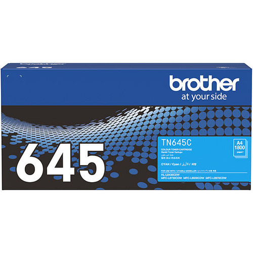 Brother TN645 Original Cyan Toner Cartridge with Yield 1.8K Suits HL-L8430CDW/ MFC-L8730CDW/ L8930CDW/ L8970CDW