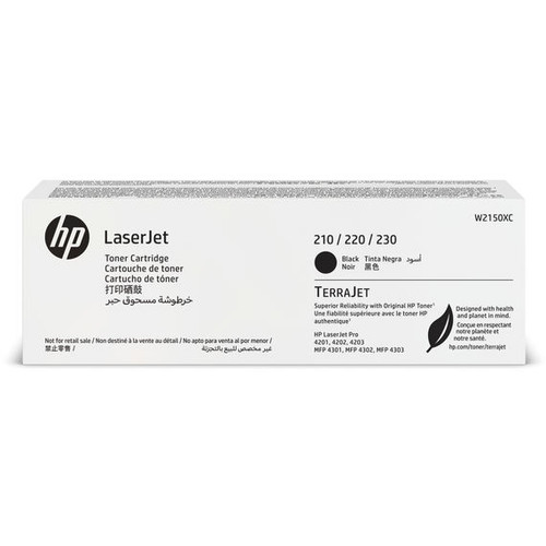 HP 210/220/230 Original High-Yield 7.5K Black Contract Laser Toner Cartridge (W2150XC), Each