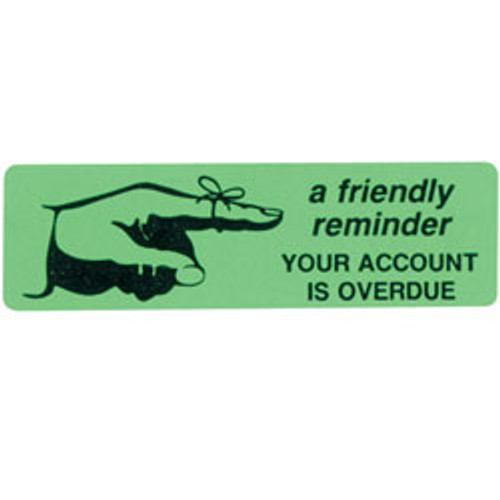 AVERY ACCOUNT REMINDER LABELS - PRINTED Friendly Reminder DMR1964R4 19x64mm, Pk125