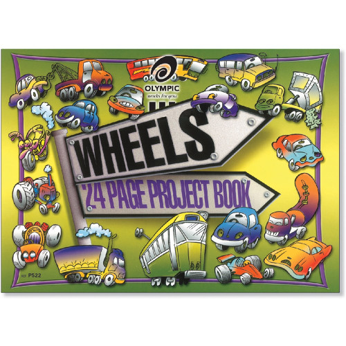 OLYMPIC WHEELS PROJECT BOOK P522 273x375mm, 24 Pages, 8mm Feint Ruled