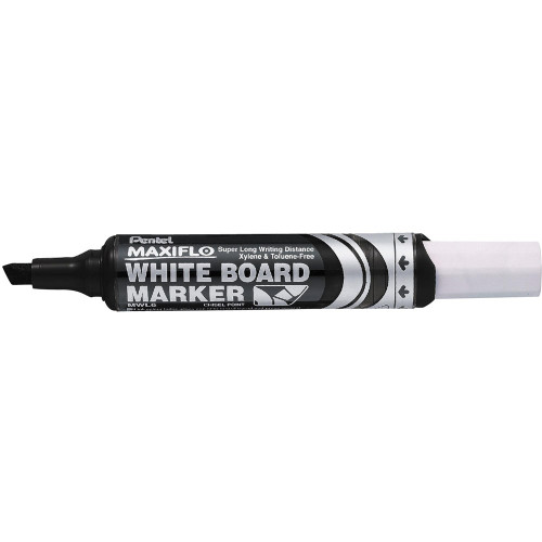 PENTEL MWL6 WHITEBOARD MARKER Maxiflo Chisel Point Black