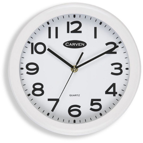 CARVEN CLOCK 250MM WHITE