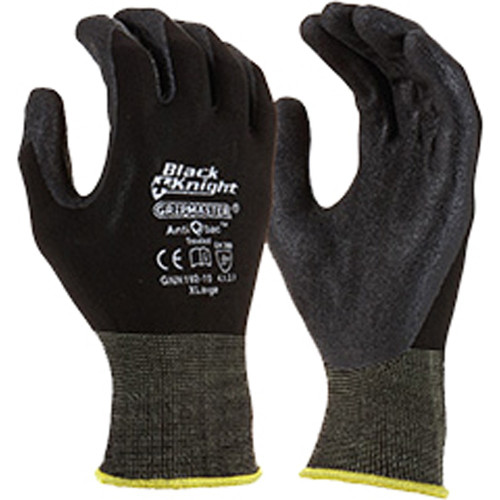 MAXISAFE SYNTHETIC COAT GLOVES Black Knight Gripmaster Glove Medium