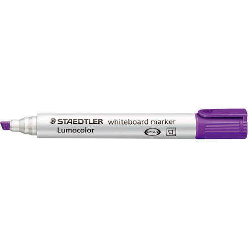 Staedtler 351 Lumocolor Whiteboard Marker 2.0 - 5.0mm Chisel Tip - Violet, Box of 10