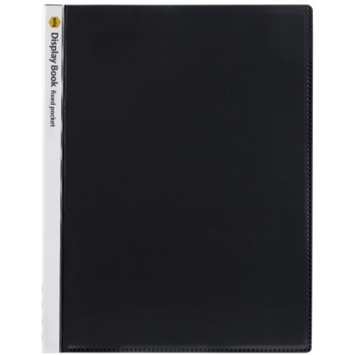 MARBIG A4 NON-REFILLABLE DISPLAY BOOK WITH COVER 20PG BLACK