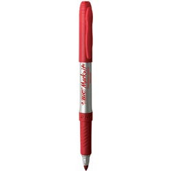 BIC MARK IT PERMANENT MARKER Fine Red, Bx12