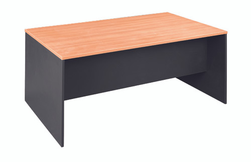 ATL DESK BEECH & IRONSTONE 1350W X 750D X 720H *** CURRENT AVAILABILITY AND PRICING NEEDS TO BE RECONFIRMED ***