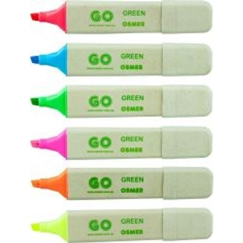 OSMER RECYCLED HIGHLIGHTERS Red Pk12