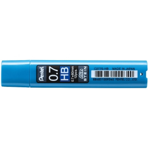 PENTEL MECHANICAL PENCIL LEAD REFILLS 0.7mm HB (New Version) ( TUBE of 12 )