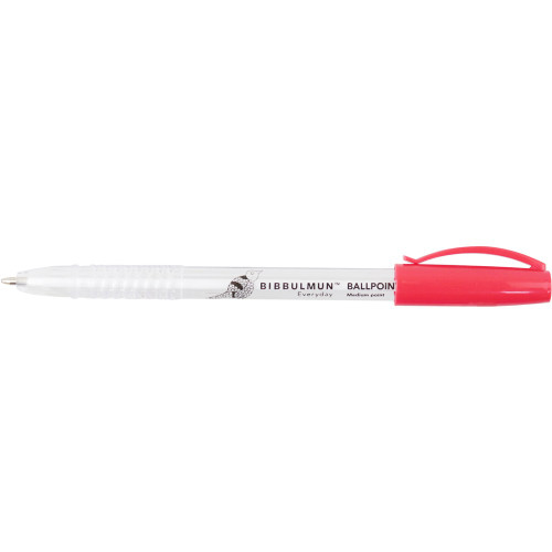 BIBBULMUN BALLPOINT PEN Economy Red Pack of 12