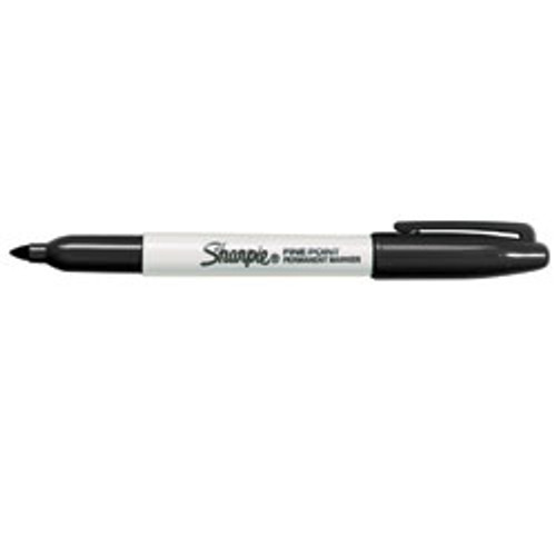 SHARPIE FINE POINT MARKER Permanent 1.0mm Fine Black, Bx12 ( 30001 )