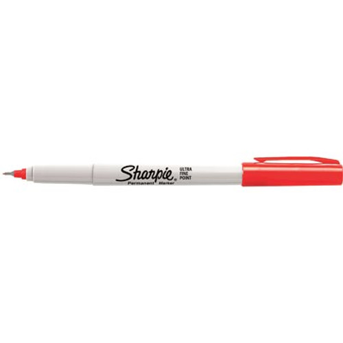 SHARPIE ULTRA FINE MARKER Permanent 0.3mm Red Bx12