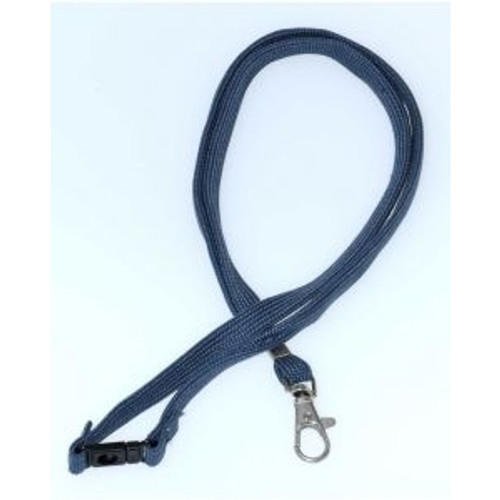 WOVEN LANYARD With Safety release and D clip - Grey Pk20