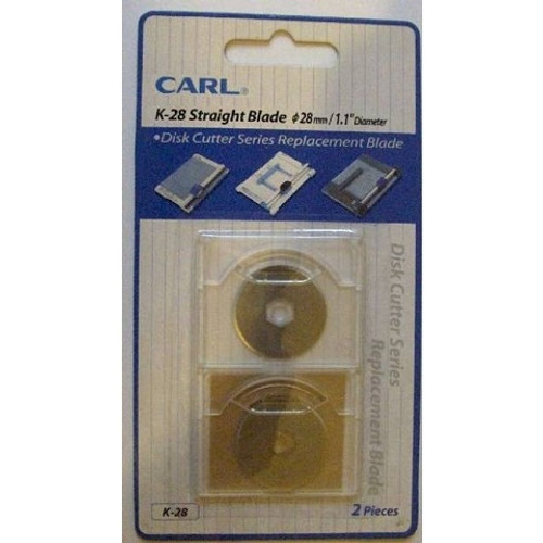 Trimmer Cutter Replacement Blade Round Straight Cut Carl K28 Fits DC200/DC210/DC230 - Packet of 2