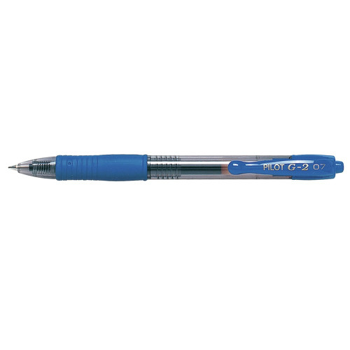 PILOT G2 RETRACTABLE GEL INK BALLPOINT PEN 0.7mm Fine Blue Bx12