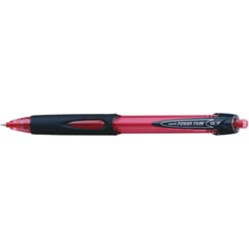 UNIBALL POWERTANK BALLPOINT Retractable,Med 1.0mm Red, Bx12