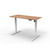 Koto Height Adjustable Desk 1200mm with Light Walnut Top and White Frame, Each