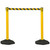 Retractable Belt Barrier Yellow Post - Black/Yellow
