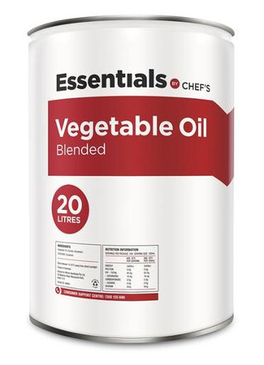 ESSENTIALS CHEF VEGETABLE OIL 20L - Melbourne Office Supplies