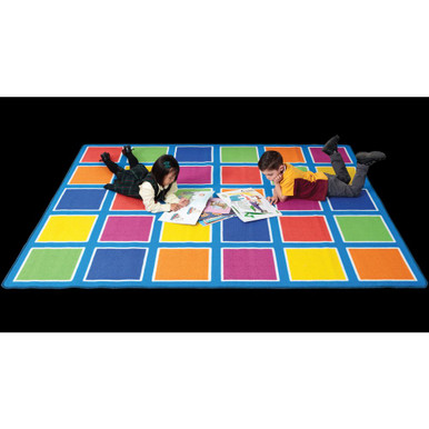 Colour Squares Placement Rug - 30 Squares - Melbourne Office Supplies