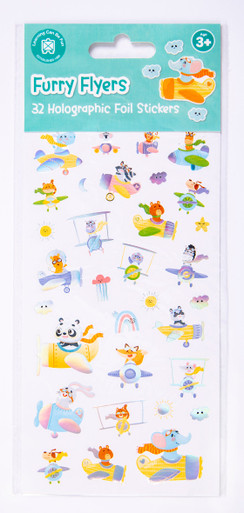 Furry Paper Sticker Furry Flyers - Holo Sticker Set - Melbourne Office Supplies