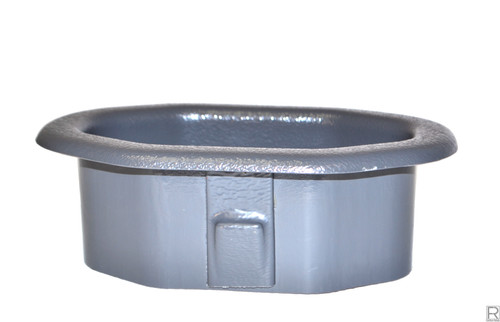 Gray Bezel for filling grommets or interfaces in cars, tables, and couches. Protect cables and upholstery with this diamond-shaped bezel, which will fit dimensions of 3.75" x 6" grommet.