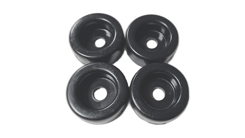 Black Circular Plastic Floor Glides, 1.2" inch diameter for furniture