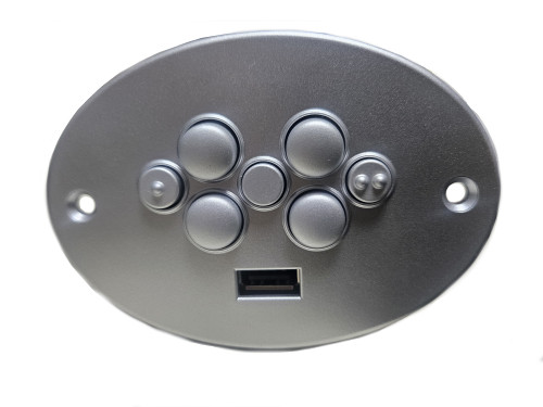 7 Button Control For Power Recline, Head Rest, 2-Position Memory, Home Button, and USB