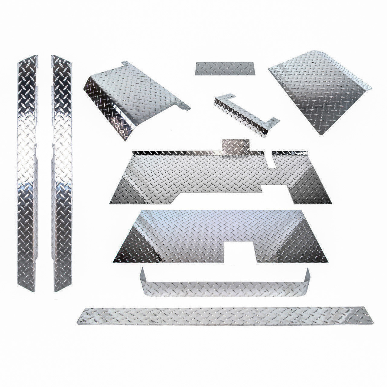 EZGO Diamond Plate Accessory Kit TXT With Floor Golf Cart King