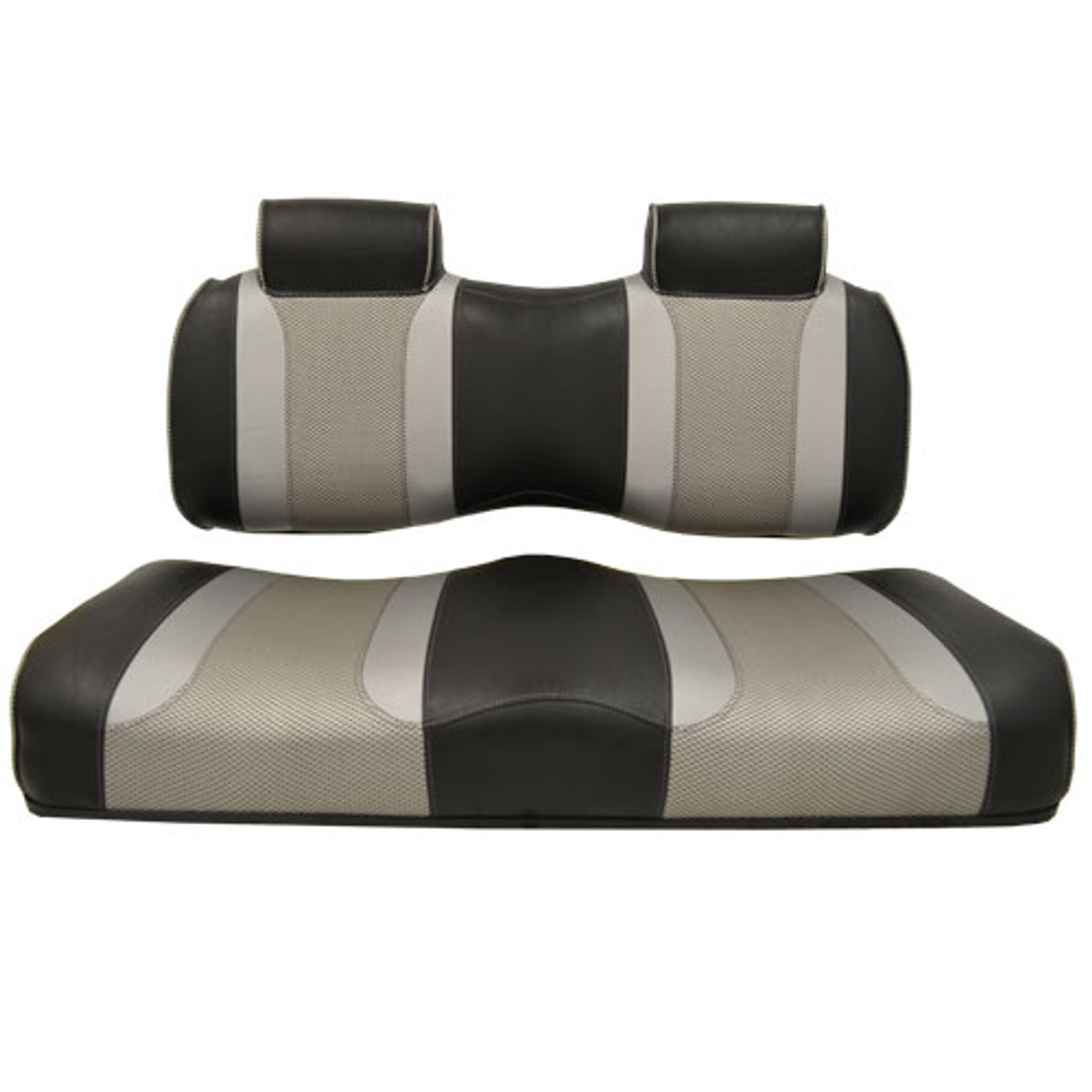 MadJax® Executive Front Seat Cushion Set (Charcoal) - Fits E-Z-GO TXT, RXV,  S4, L4 - TNT Cart Parts