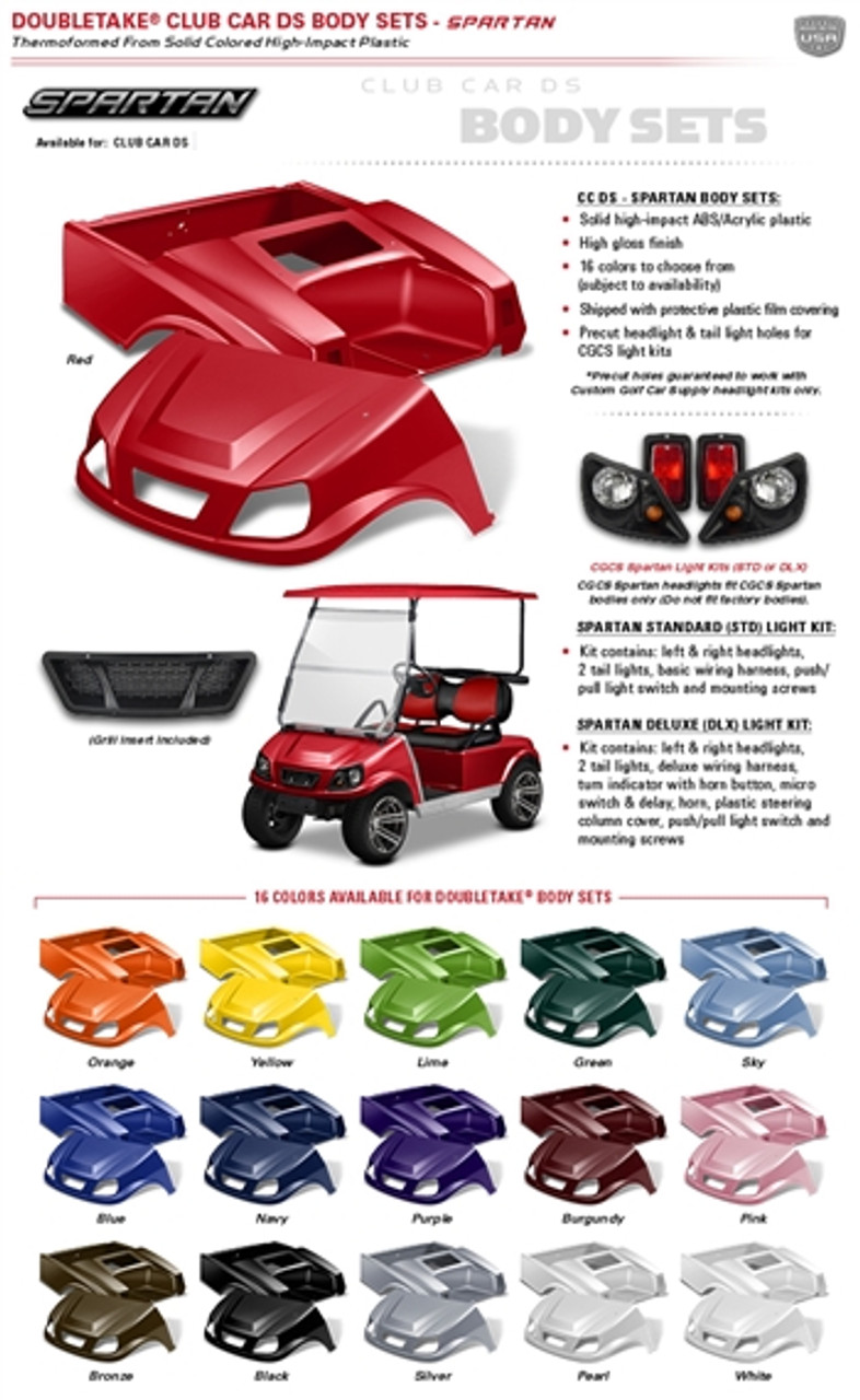 Club Car DS w/ Ruby Red Spartan Body 48 volt Frame Up Custom