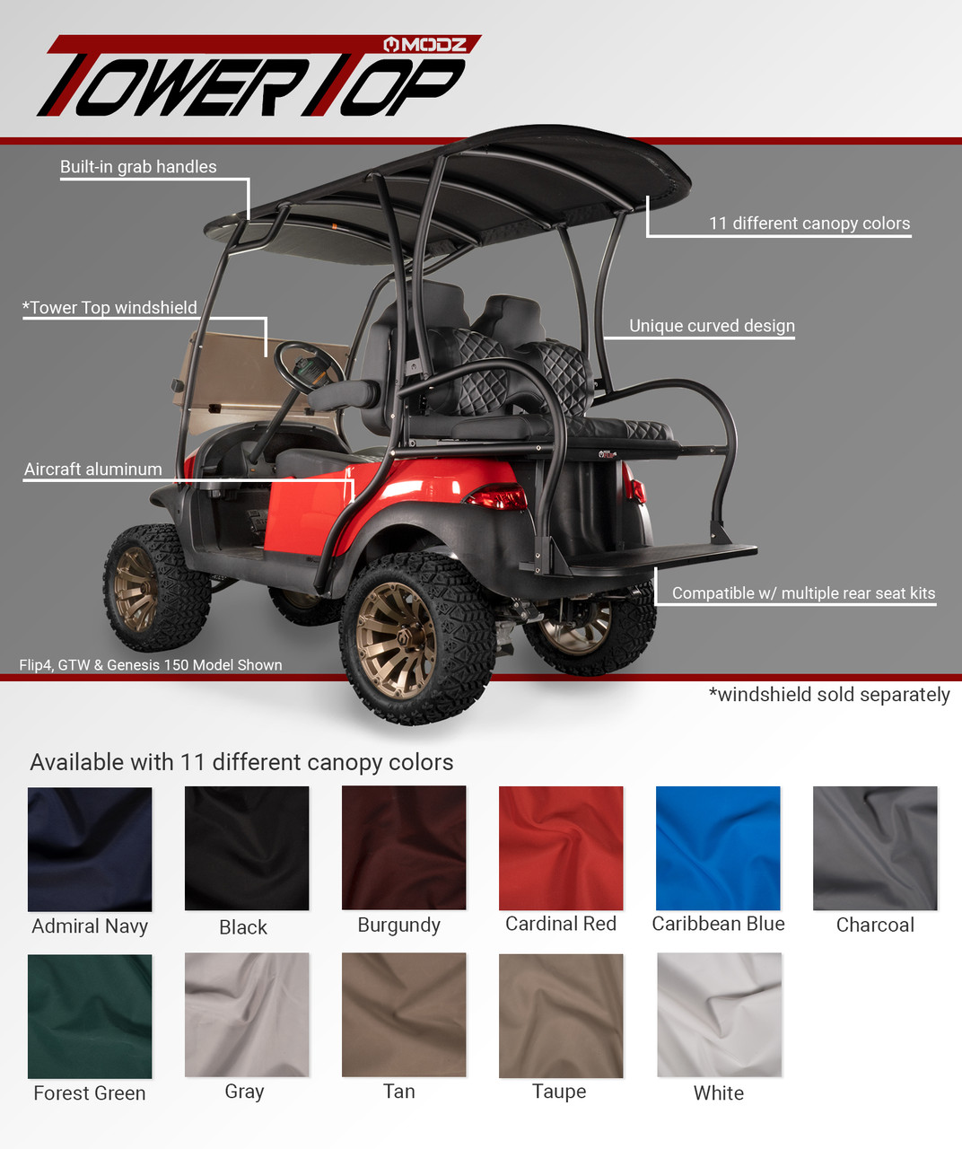 Club Car Precedent / Onward / Tempo Golf Cart Front Basket