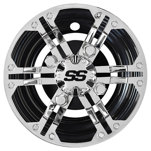 Black Golf Cart Wheel Cover Set 