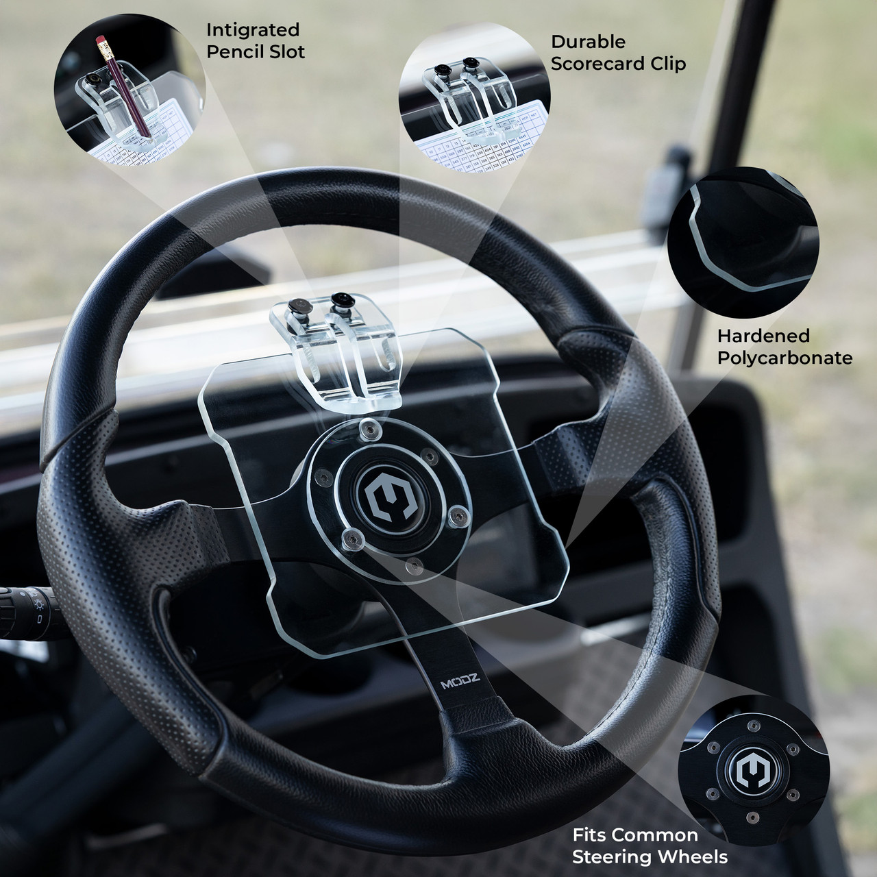 Golf Cart Scorecard Holder by MODZ – Clear or Tinted Polycarbonate