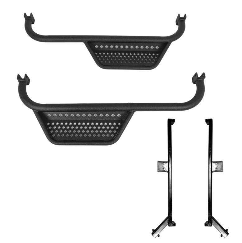 パーツ BEAR'S 717 MadJax Armor Nerf Bar Set with Step Down - Club Car Precedent