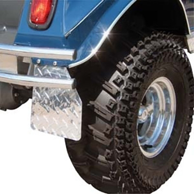 Club Car DS Mud Flaps in Diamond Plate Golf Cart King