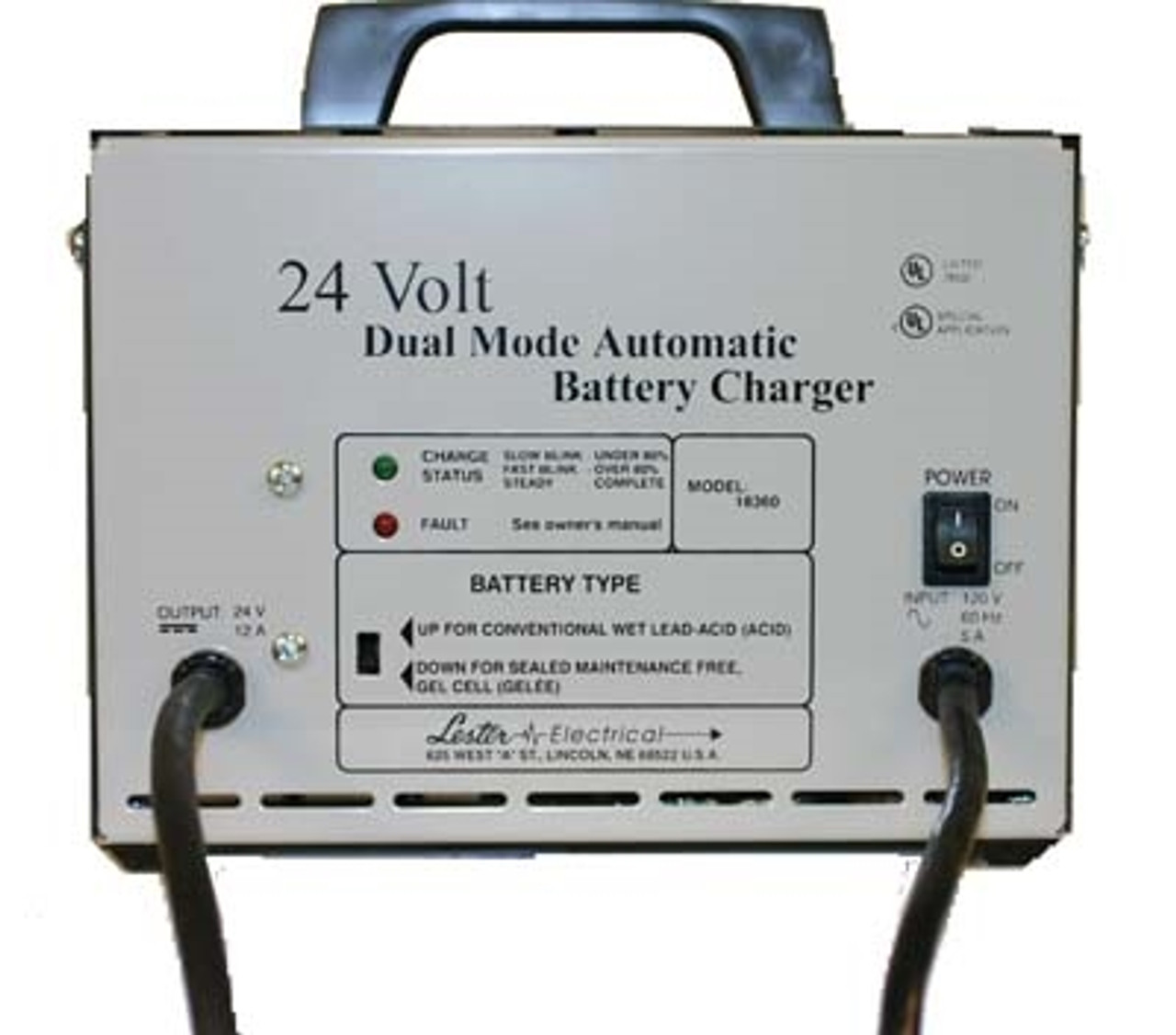 24 volt battery charger for payloader