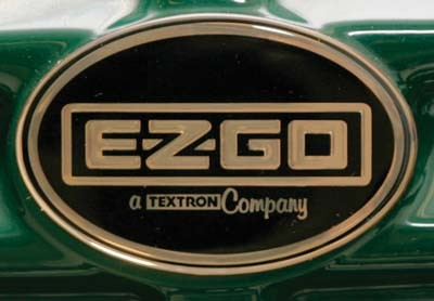 EZGO Brand Name Plate Decal ST350 Golf Cart King