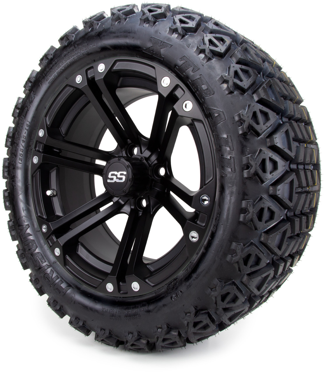 Madjax 14" Nitro Black Wheels Choose Your Tires Golf Cart King