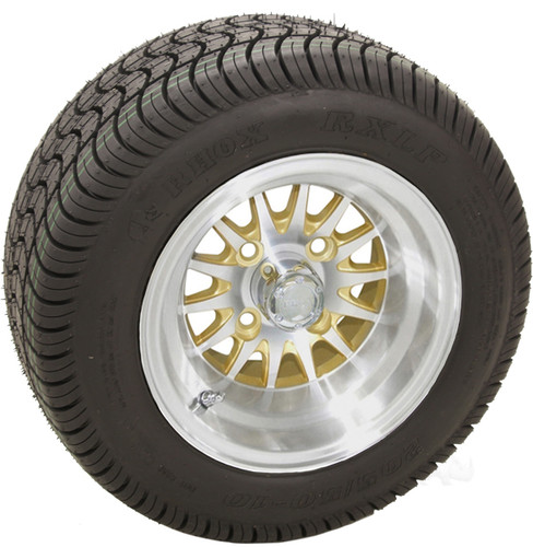 RHOX 10" Phoenix Machined w/ Gold Wheel (shown with RXLP tire)