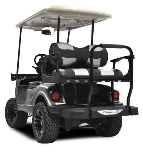 Madjax Genesis 250 EZGO Rear Flip Seat with Base Cushion - Choose Your Cart Model and Two Tone Colors