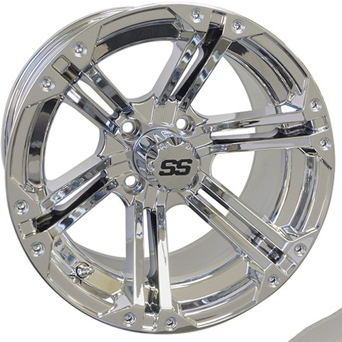 14"x7" RHOX RX352 Chrome ET-25 Golf Cart Wheel